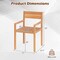 Natural Teak Wood Patio Armchair with Slatted Seat and Backrest Perfect for Garden Use